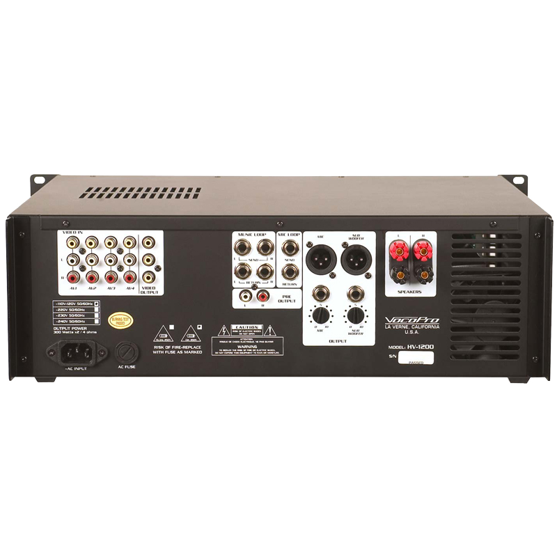 Vocopro Hv 1200 Pro High Power Vocal Amplifier With 300w X 2ch